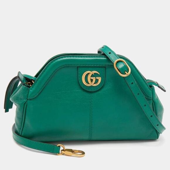 $2316 Gucci Marmot Rebelle Feline Bag Small - Emerald Green - Picture 1 of 14